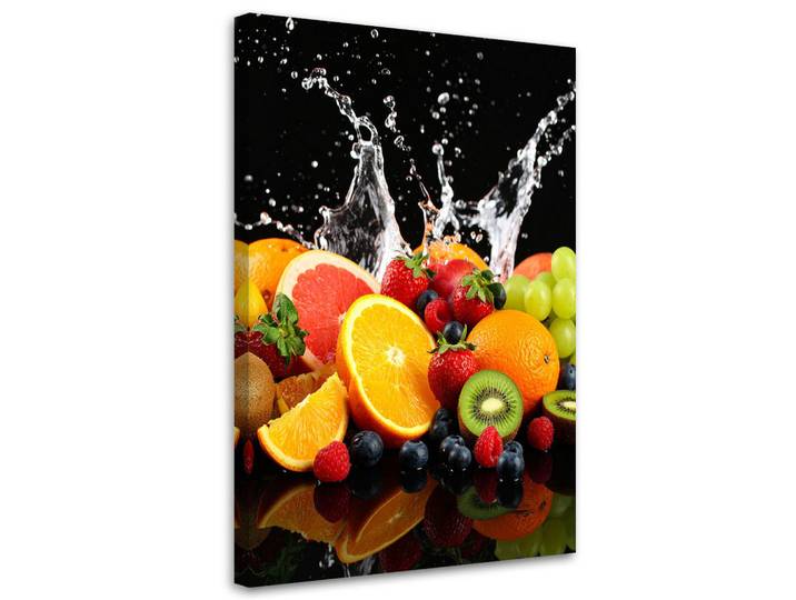 Feeby Leinwandbild Exotische Früchte Natur 70x100cm, Mehrfarbig, Essen/Getränk, Rechteckig, 70x100 cm, Bilder & Rahmen, Bilder, Leinwandbilder