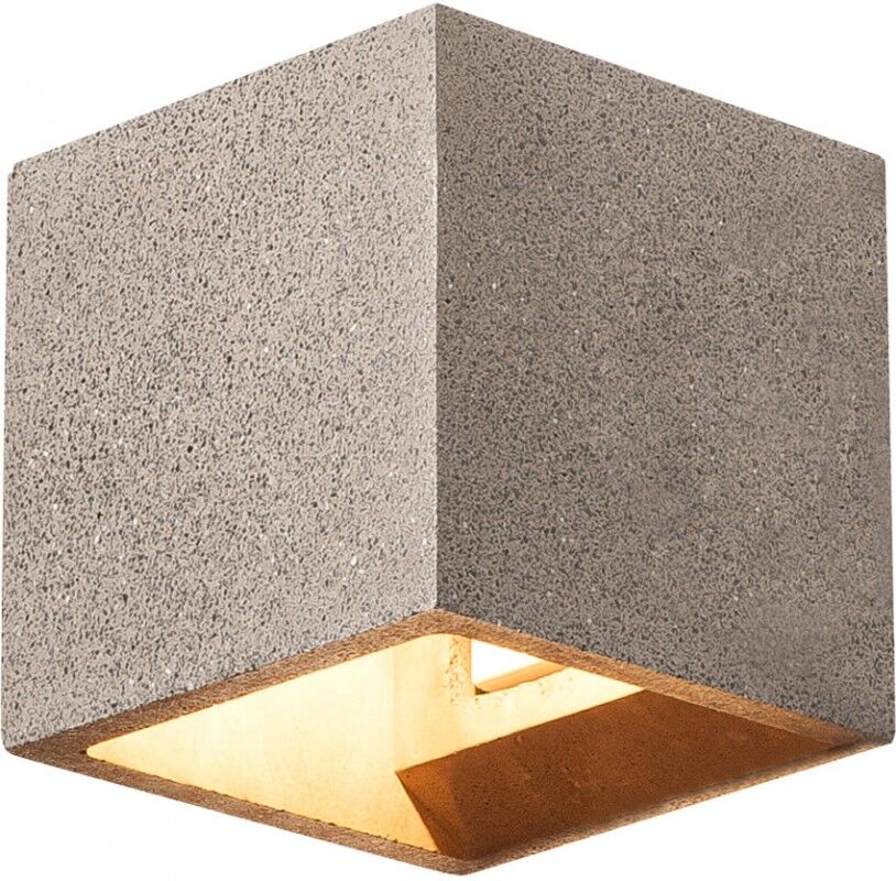 Slv Solid Cube, Wandleuchte, Qt14, Schwarzer Sandstein, Max. 25w - Wand- Und Deckenleuchten