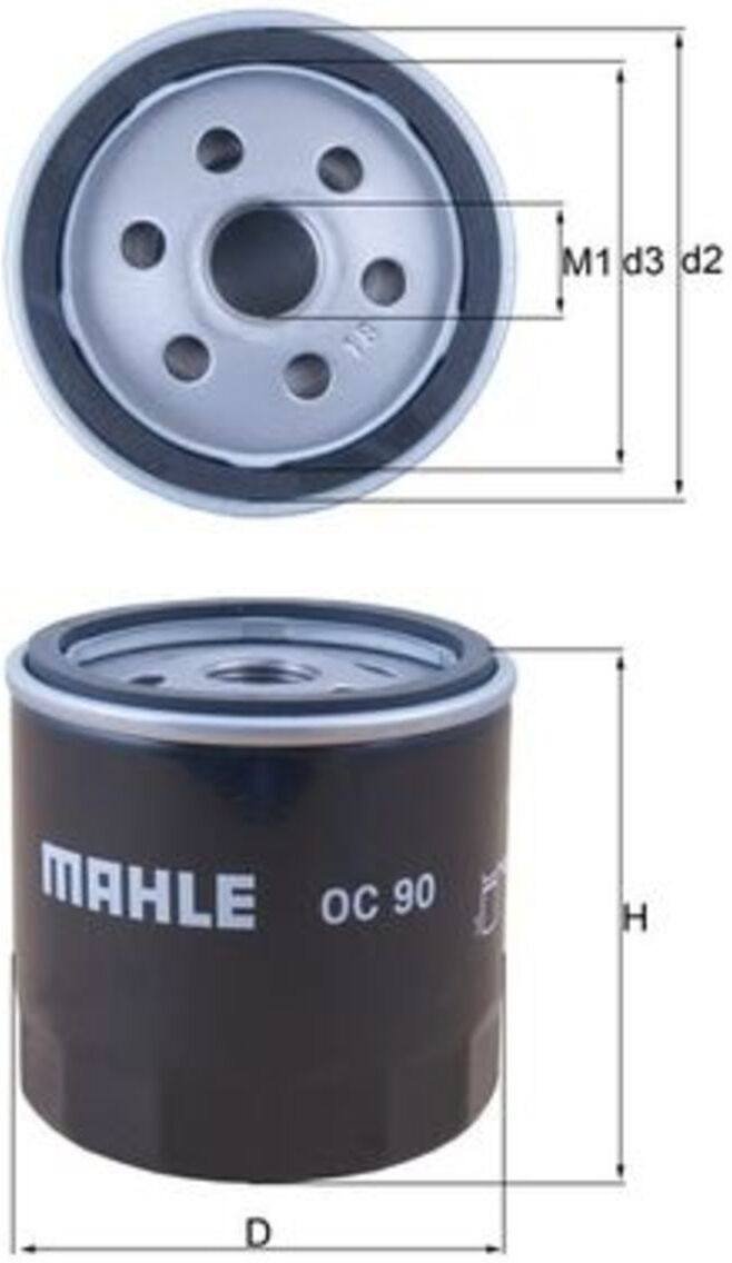 Ölfilter MAHLE KNECHT OC 90