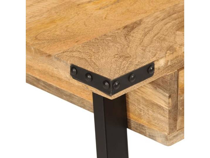 (SOLDES Février)Bureau avec tiroirs 105x55x70cm bois de manguier massif et fer 105x55x70cm_5636835
