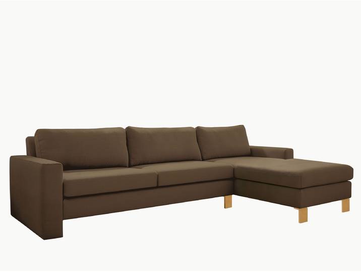 3,5-Sitzer Ecksofa Linea Nova - Eckteil links - Opera - calla - Hohe Armlehne - Bügelfuß