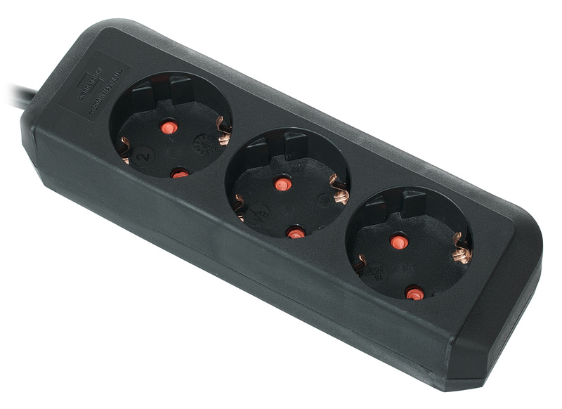 Brennenstuhl Eco-L 3 Way Split 1,5m BK nero
