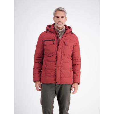 Outdoorjacke LERROS "Aufwändige Funktionsjacke, wärmend und wasserabweisend", Herren, Gr. M, rot (schwarz muted rot), 100% Polyester, Jacken Outdoorjacke