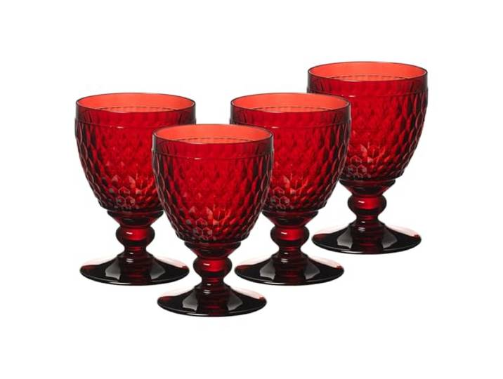 Villeroy & Boch Boston Coloured 4er Set Wassergläser, Kelche rot 350ml