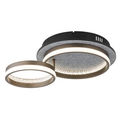 GLOBO LIGHTING Deckenleuchte "DELLA", schwarz matt, 1, H: 14cm, 1 Stk., Leuchten, LED Deckenleuchte Wohn- & Schlafzimmer Kristall, Deckenleuchte