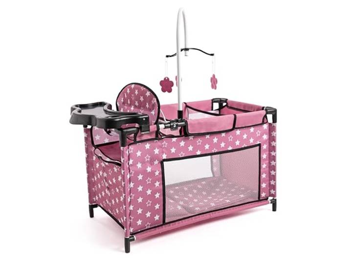 Bayer Design Puppenzubehör, Puppenbett mit integriertem Schrank und Sitz