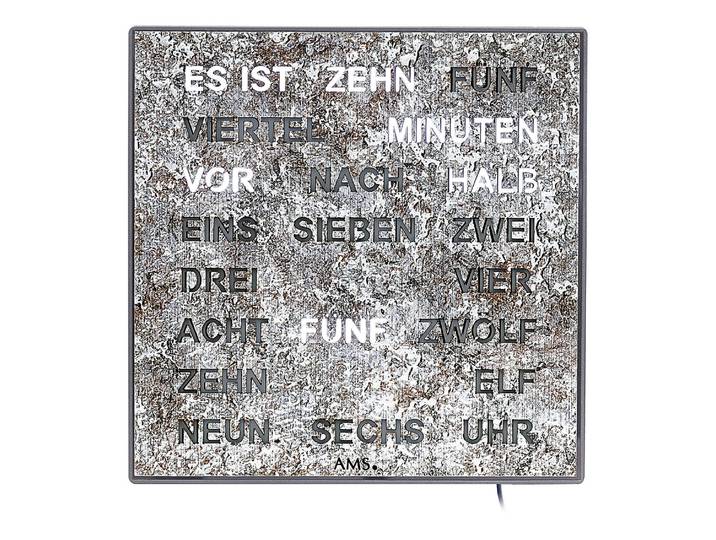 Horloge Wildfeld Polypropylène, métallisé 28 x 28cm Blanc/Gris/Gris minéral