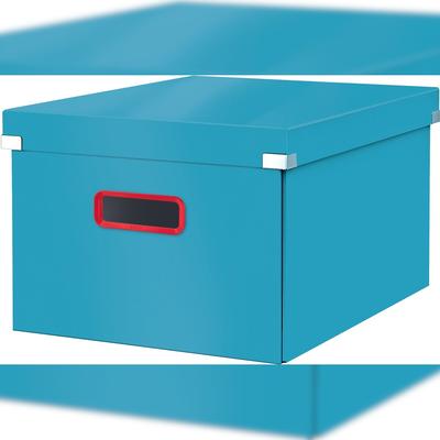 LEITZ Aufbewahrungsbox Click & Store Cosy mittel Karton blau Packung mit 6 Stück