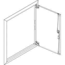 ABN GBRU24T Blendrahmen + Volltüre 2x4 für UP-Feldverteiler, 2x4-reihig