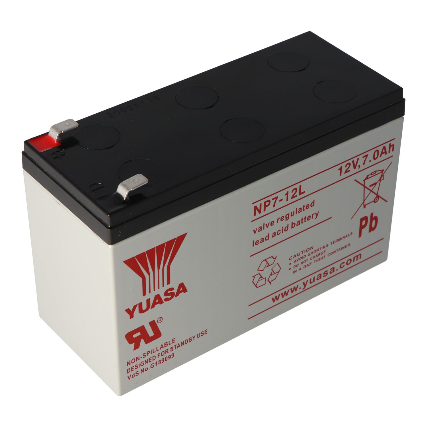 Yuasa NP7-12L oplaadbare loodaccu, 12 Volt, 7000mAh