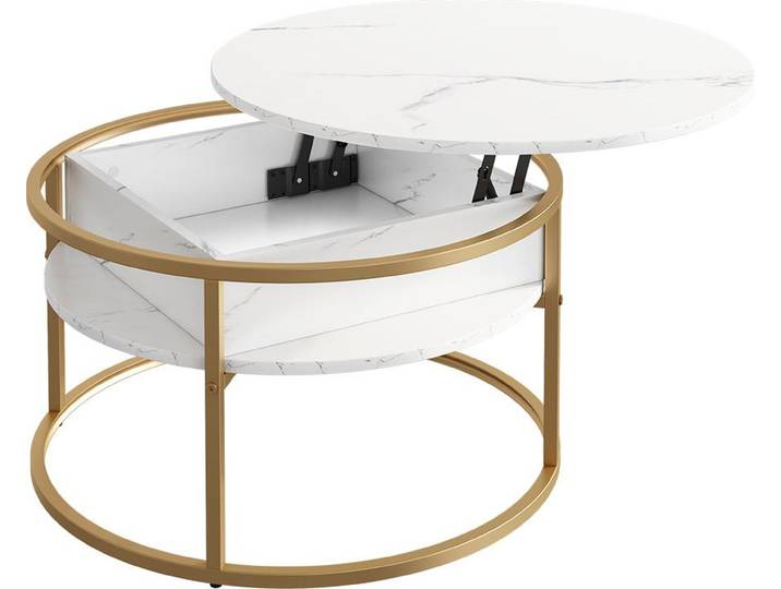 Table basse Vicco Marlo Marbre blanc 77x77cm\, Model 55938