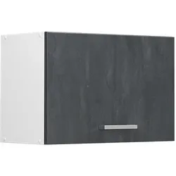 Vicco Hängeschrank R-Line Schwarz Beton Weiß 60 cm flach