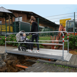 Schake Grabenbrücke komplett aus Aluminium 1m breit, 3,20m lang