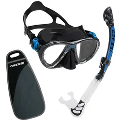 Cressi - Big Eyes Evolution & Alpha Ultra Dry - Kombi-Set - Farbe: Black/Blue