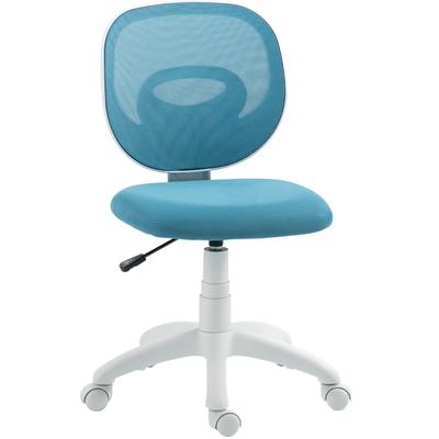 MODFU Bürostuhl aus Kunststoff Blau, höhenverstellbar, 53 x 59,5 x 81-89 cm
