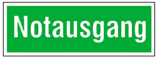 SafetyMarking Fluchtwegschild Aluminium Notausgang 15.0099 (B x H) 300mm x 105mm 1St.