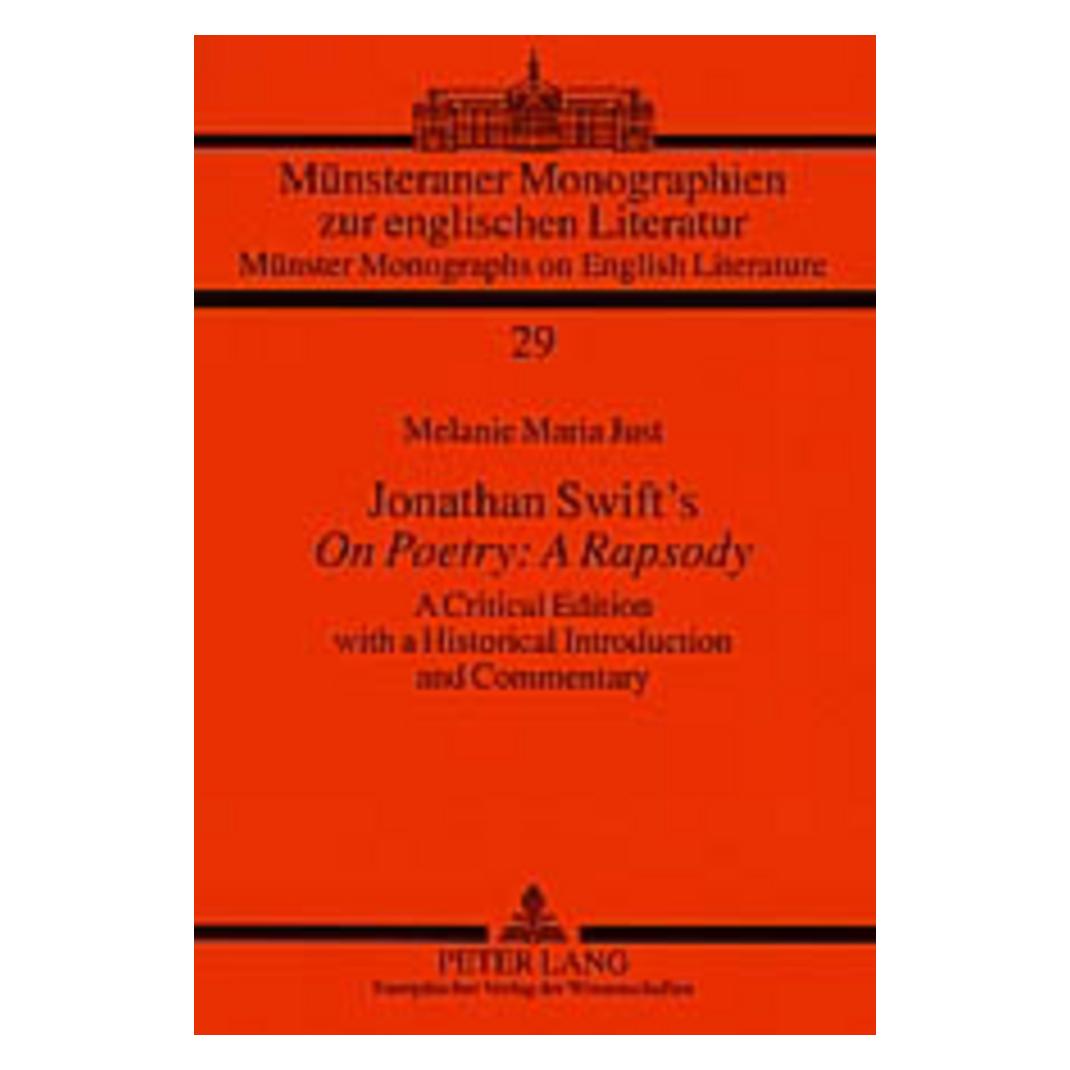 Peter Lang Jonathan Swift's 'On Poetry: A Rapsody' (Englisch, Softcover, Jonathan Swift, Melanie Just) (56029569)