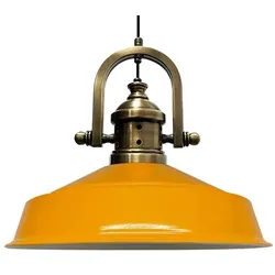 Bamyum Asletl Vintage Metall Gelb Pendelleuchte