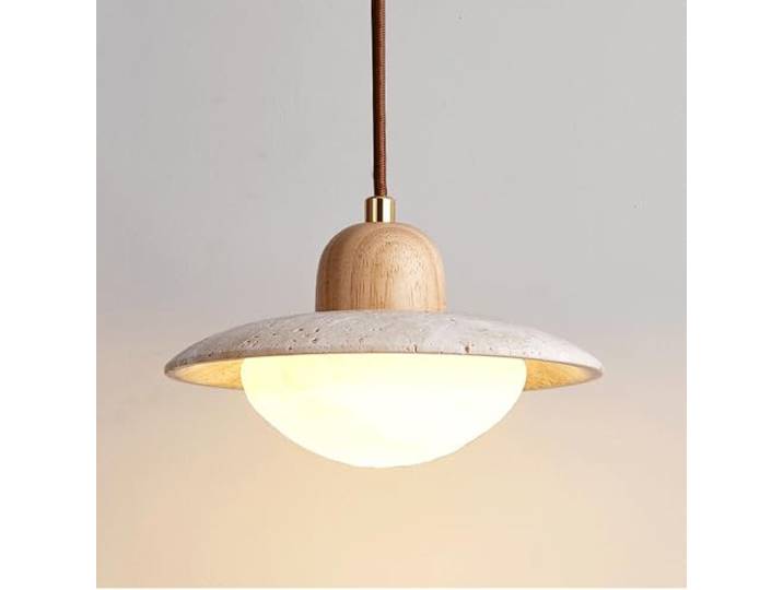 YVAMNAD Insel-Pendelleuchten, Moderne Marmor-Pendelleuchte, Naturstein-Decken-Hängebeleuchtung, Wabi-Sabi-Travertin-Droplight-Kronleuchter, Höhenverstellbare Lampe Für Küchenspüle Über Tischleuchten