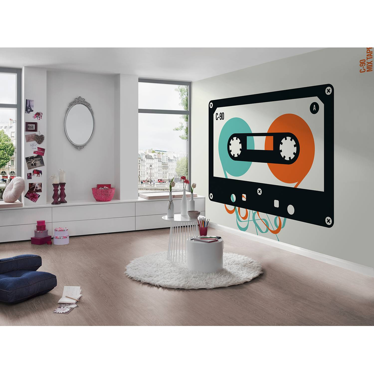 home24 Fotobehang Mixtape Multicolour Abstract Modern Vlies Mat 4 x 2m