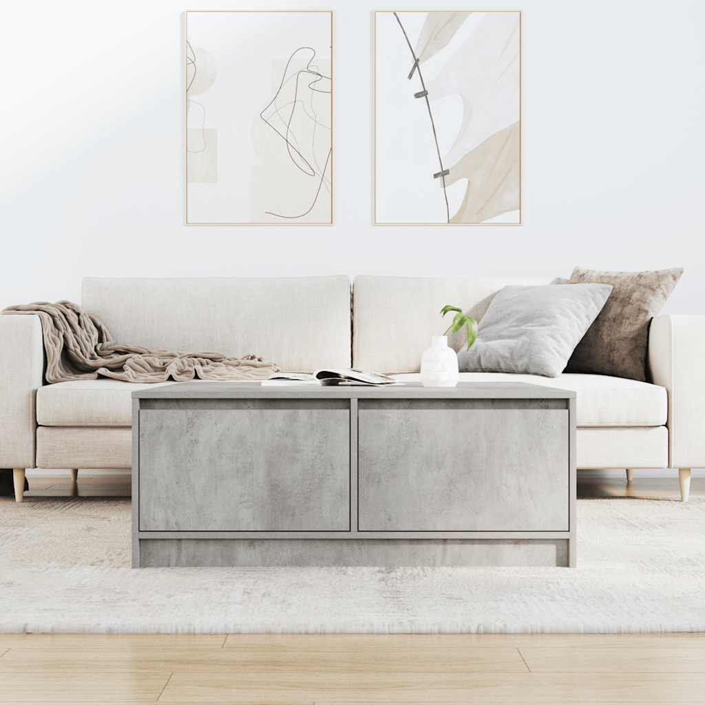 Latitude Run Coffee Table with Storage Concrete Grey 40" H x 100" L x 100" W