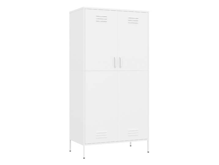 Garderobe Spind Metall mit 2 Türen 90 x 180 cm weiss