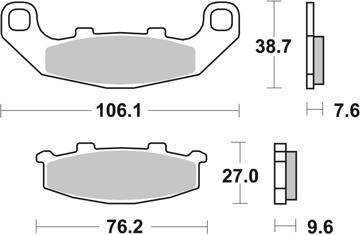 Bremsbelagsatz, ohne Straßenzulassung BREMBO 07KA11SP
