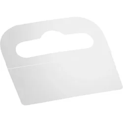 SPRINTIS Eurolochaufhänger selbstklebend, PET-Folie, transparent, 500 Stück Hang Tags (4,4 x 3,6 cm) auf Rolle für Artikel bis 250 Gramm