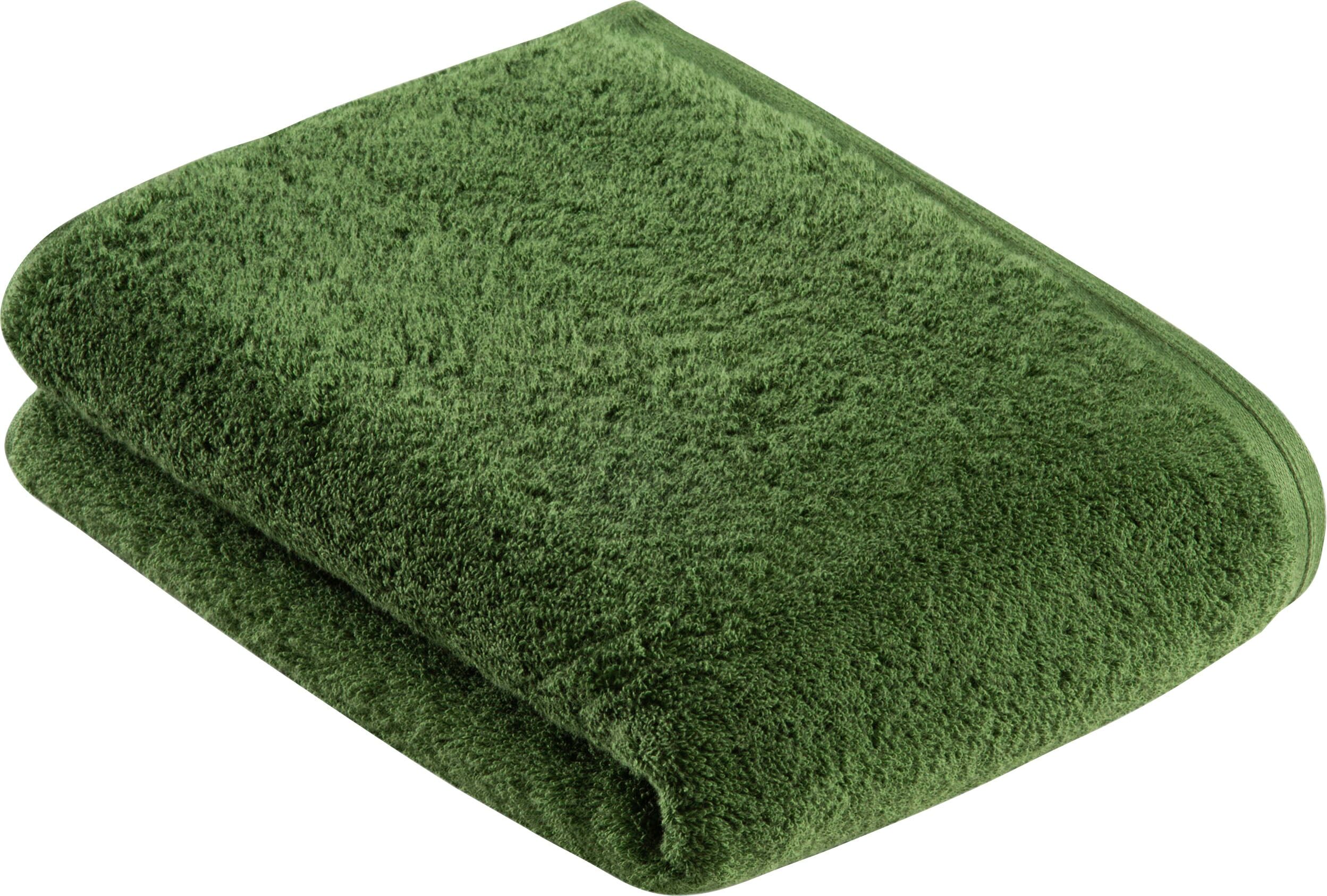 Badetuch VOSSEN "Vegan Life", grün (clover), B:67cm L:140cm, Frottier, Obermaterial: 100% Baumwolle, Handtücher, Badetuch, 100% vegan clover B/L: 67cmx140cm, 1 Stk., Frottier