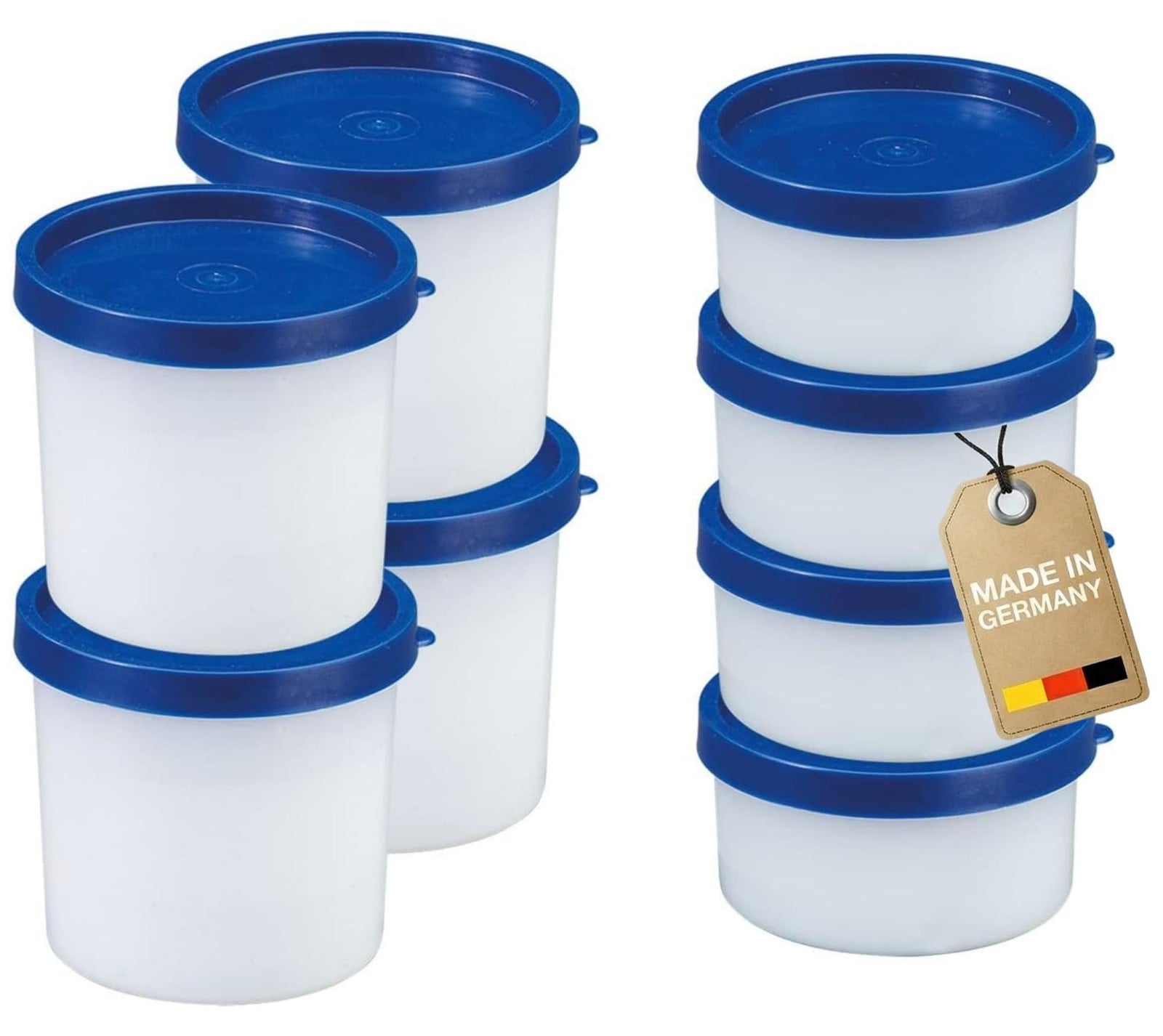 Westmark 8 kruiden- en diepvriesbakjes met deksels, vulvolume: 4x100 ml en 4x200 ml