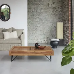 Couchtisch aus Akazienholz Bonnie 120x68