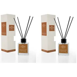 2er Set DOCKS Raumduft Set 110ml Diffuser mit Duftstäbchen – Lufterfrischer Duft Sinn für Luxus