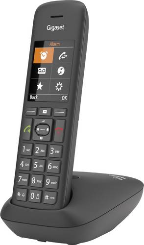 Gigaset C575HX DECT/GAP Schnurgebundenes Telefon, analog Babyphone, Freisprechen, für Hörgeräte kompatibel Schwarz
