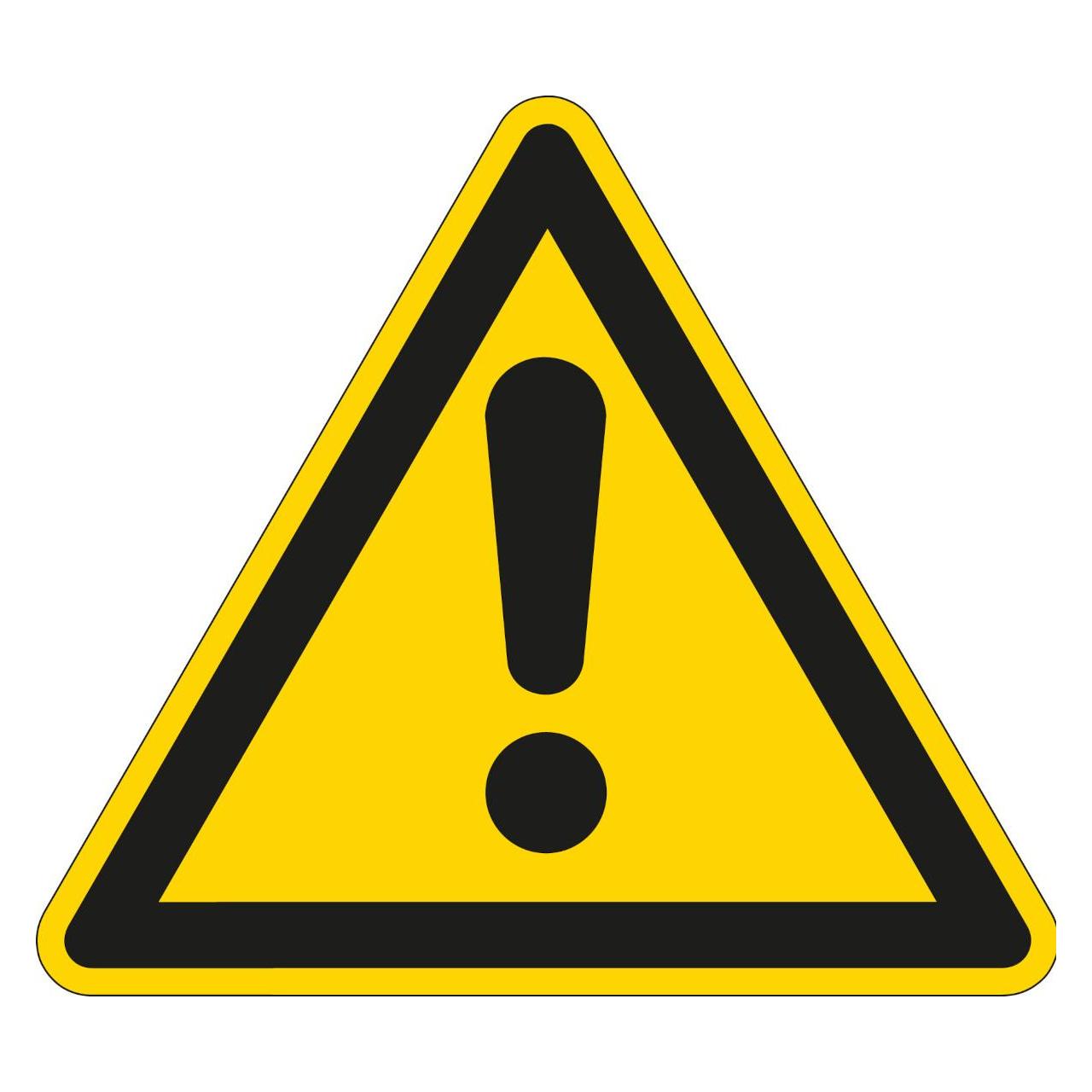 Brady PIC 308, B-7541, Schild "Warnung v. einer Gefahrenstelle", 50 mm (1 Karte á 7 Etiketten) (250224)