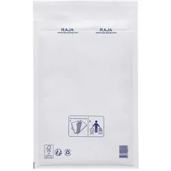 Raja, Versandtasche + Luftpolstertasche, Luftpolster-Versandtaschen PMBL3C Papier Weiss (100 Stk.)