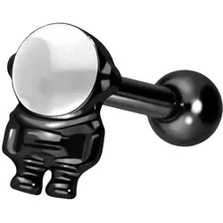 Titan Ohrpiercing mit Innengewinde ASTRONAUT
