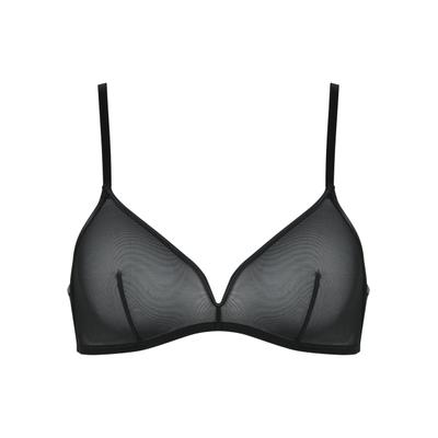 Bügelloser BH NATURANA "The Tuesday", Damen, Gr. 85, Cup A, schwarz, Obermaterial: 91% Polyamid, 9% Elasthan, BHs