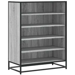 vidaXL Schuhschrank Grau Sonoma 75x38x97,5 cm Holzwerkstoff Metall