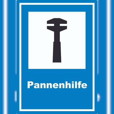 HB-Druck Pannenhilfe Aufkleber A8 (52x74mm)