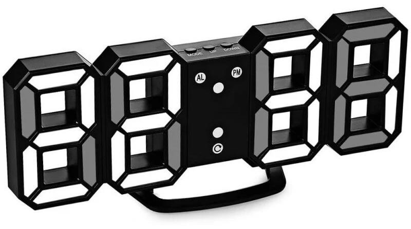 Verk 01458 Digitale LED-klok, wit