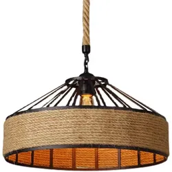 Deckenlampe aus Hanfseil am Hanfseil – Durchmesser 40 cm