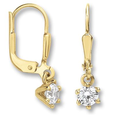 Paar Ohrhänger ONE ELEMENT "Zirkonia Ohrringe Ohrhänger aus 333 Gelbgold", gold, Ohrringe, Damen, Damen, Gelbgold 333 Gold, Gelbgold 333, Gold, Ausdruck von Individualität – dezent, bedeutungsvoll, nah am Herzen