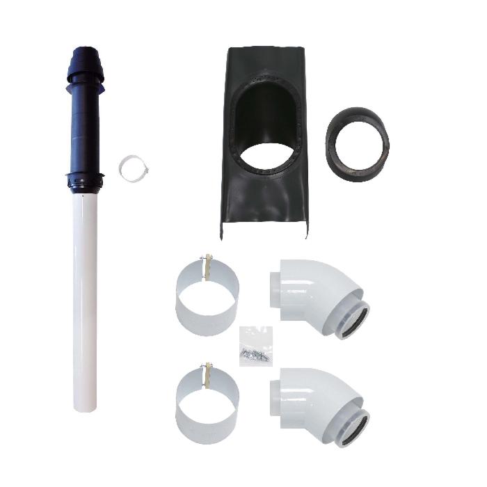 Vaillant Abgassystem Schrägdach Komplettpaket, DN 60/100, schwarz