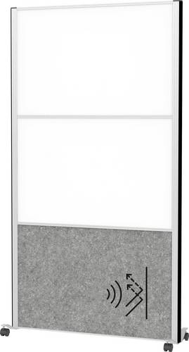 Maul Stellwand Weiß, Dunkelgrau Metall, Stahlblech, Vlies 9622195