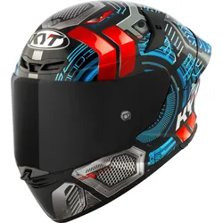 KYT TT-Revo Synchrotron, Integralhelm - Schwarz/Blau/Grau/Rot - M