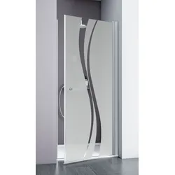 Schulte  Dusche  ExpressPlus  Alexa  Style  2.0  Drehtür  in  Nische  900  mm  -  mit  Glas  Dekor  "Liane"