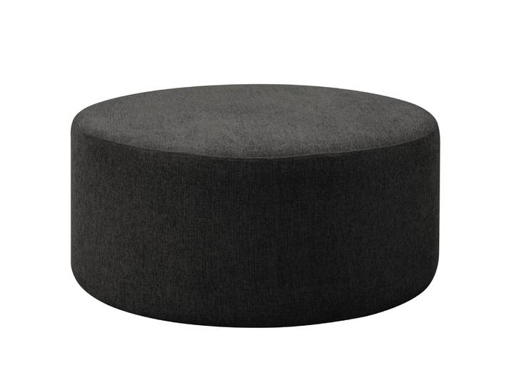 Repose-pieds capitonné Moulton 90 x 46cm Noir/Noir Tissu structuré Talta: Noir
