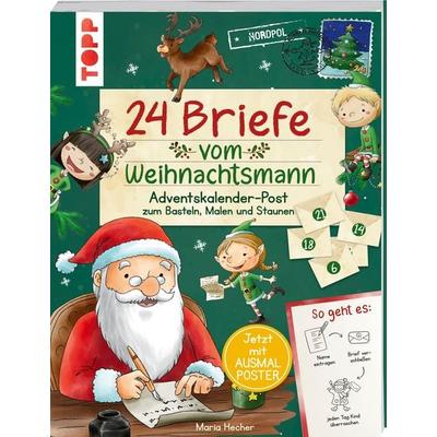 24 Briefe vom Weihnachtsmann. Adventskalender-Post zum Basteln, Malen und Staunen, Taschenbuch von Mimi Hecher, Frechverlag GmbH, 978-3-7358-9292-8