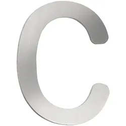 CMD Creative Metalldesign Hausnummer „ c “, Höhe 16cm, Edelstahl, gebürstet CMD-c