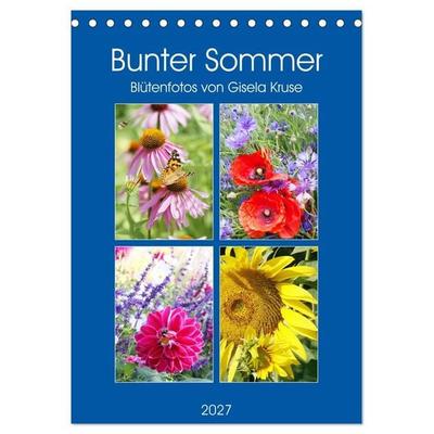 Bunter Sommer (Tischkalender 2027 DIN A5 hoch), CALVENDO Monatskalender
